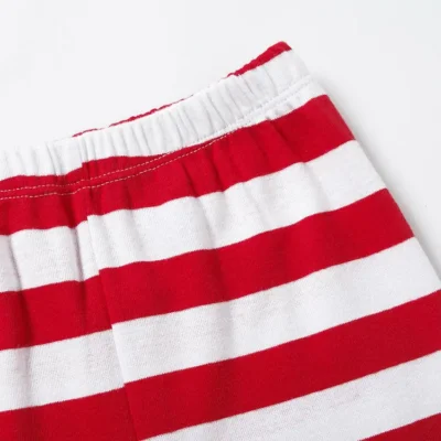 Striped Boys Girls 2 Piece Christmas Pajamas Set 100% Cotton Pjs - Image 4