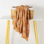 Neutral printed baby bamboo cotton blanket - Image 2