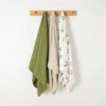 Neutral printed baby bamboo cotton blanket - Image 6