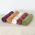 Neutral printed baby bamboo cotton blanket - Image 7
