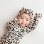 Baby knot Gown set bamboo jersey super comfy cusmized print - Image 4