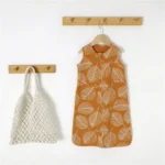 Newborn unisex baby gown muslin customize color print - Image 5