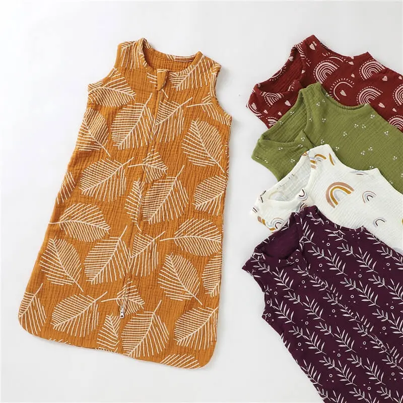 Newborn unisex baby gown muslin customize color print