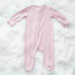 Soft Bamboo Footie Pajamas Baby Zipper Closure Onesie Custom logo - Image 2