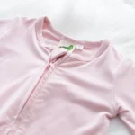 Soft Bamboo Footie Pajamas Baby Zipper Closure Onesie Custom logo - Image 5