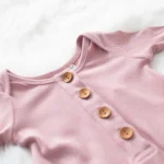 Newborn Baby Sleeper Gown Knotted Gown Baby Girl Pajamas with headband - Image 3