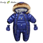 Wholesale OEM Snowsuit Romper Hood Footie Outwear Toddler Jumpsuit Down Coat Jacket