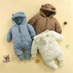 Baby suit overalls thickened one-piece winter suit down jacket - Image 3