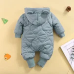 Baby suit overalls thickened one-piece winter suit down jacket - Image 4