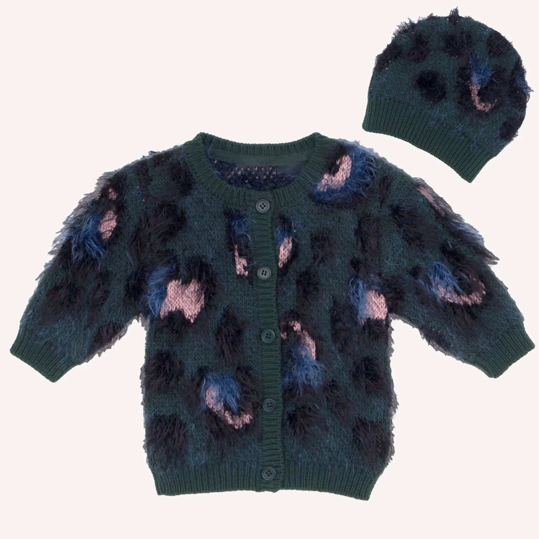 1638844451892785154-2 Kids Leopard Cardigan with hat - Image 1