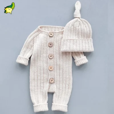 OEM&ODM Baby toddler ribbed jumpsuit romper knitting patterns set Wholesale