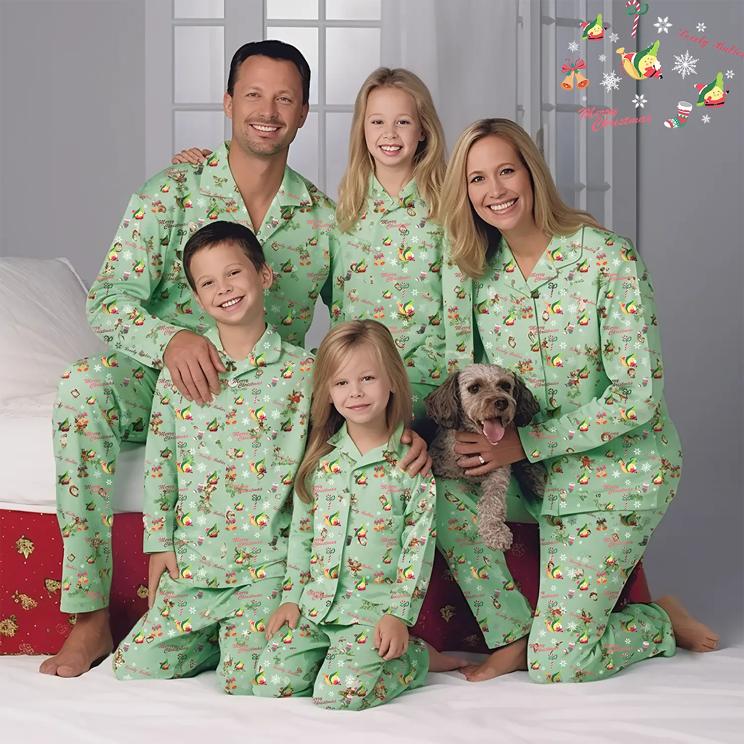 1656555251856076801-3 Custom Christmas Family matching outfits mom and daughter pajamas - Image 1