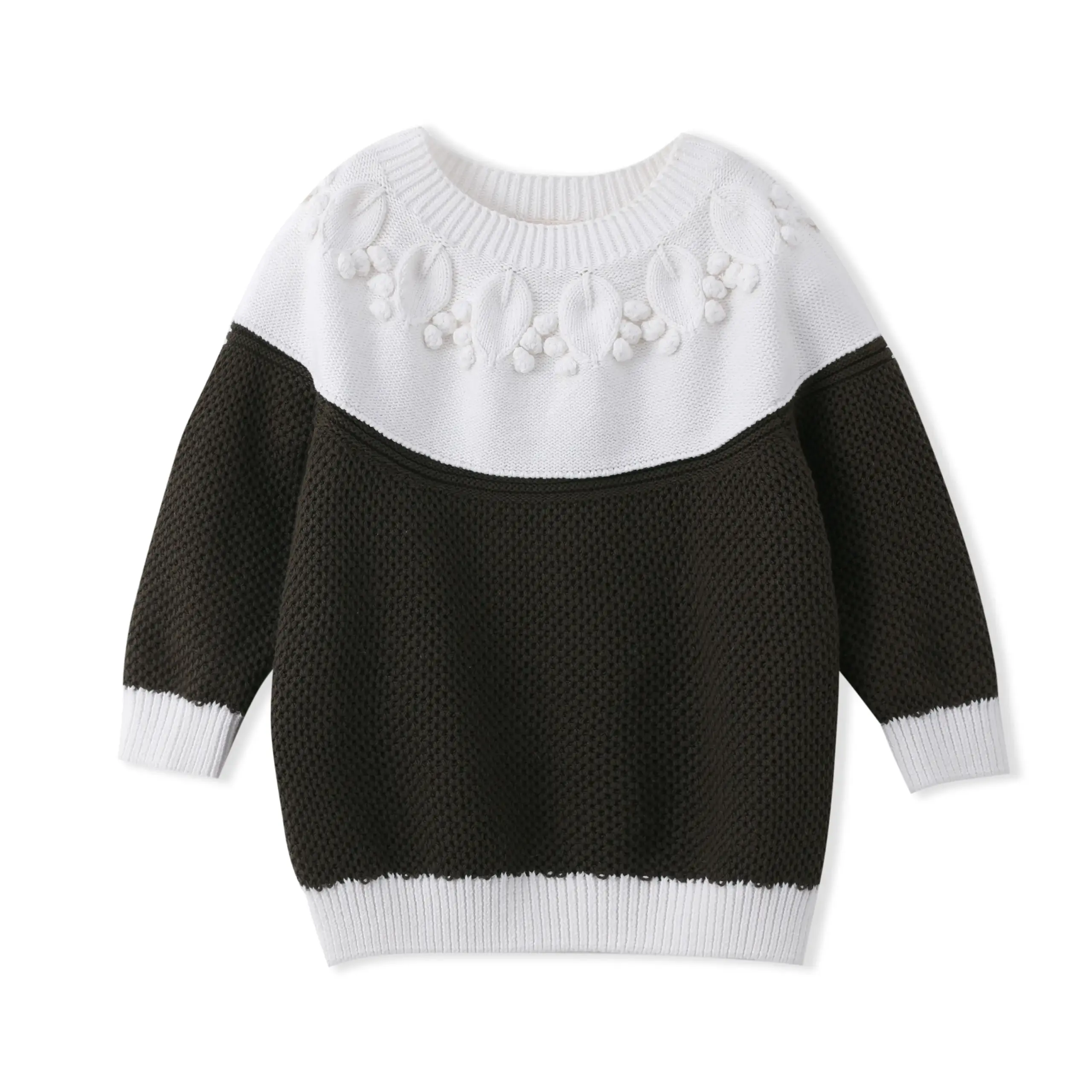 1676534703226662914-6 Toddler Sweater Round Neck Long Sleeve Pullover - Image 1