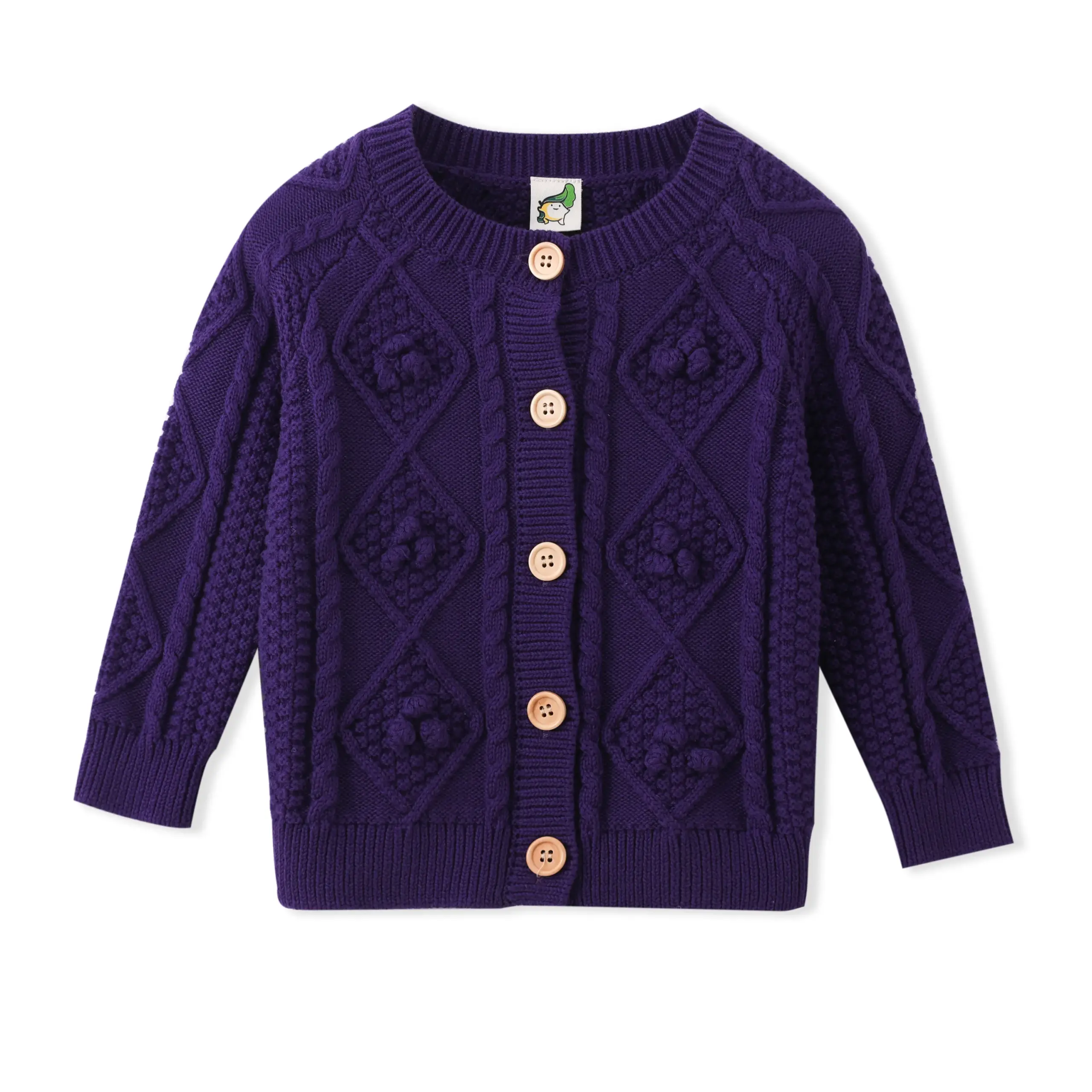 1678707126776672257-6 OEM Pompoms Soft Cardigan Sweater Kids Clothing china - Image 1