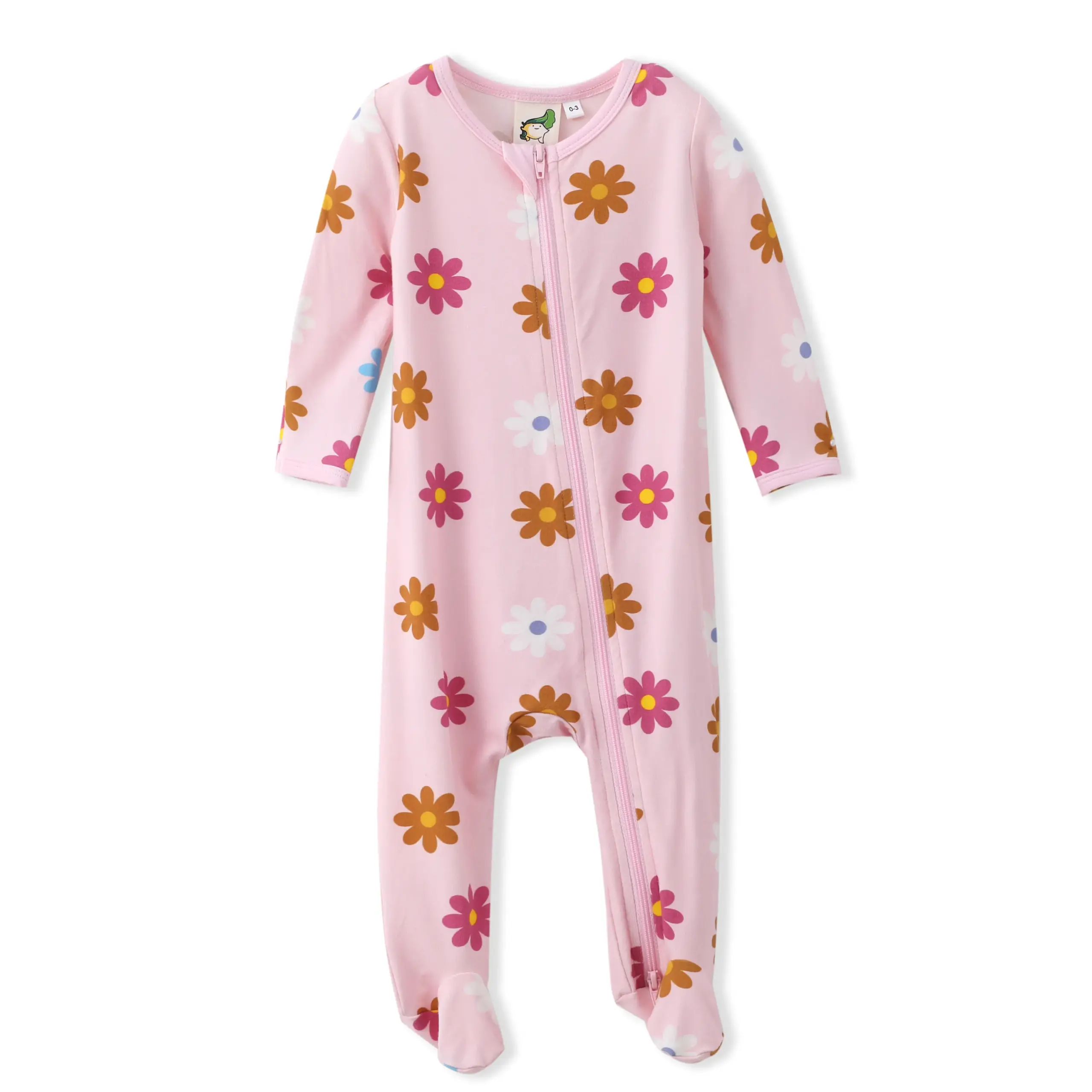1683385524727885825-7 Pirvate label Infant Girls Footed pajamas baby clothing maufcturer - Image 1