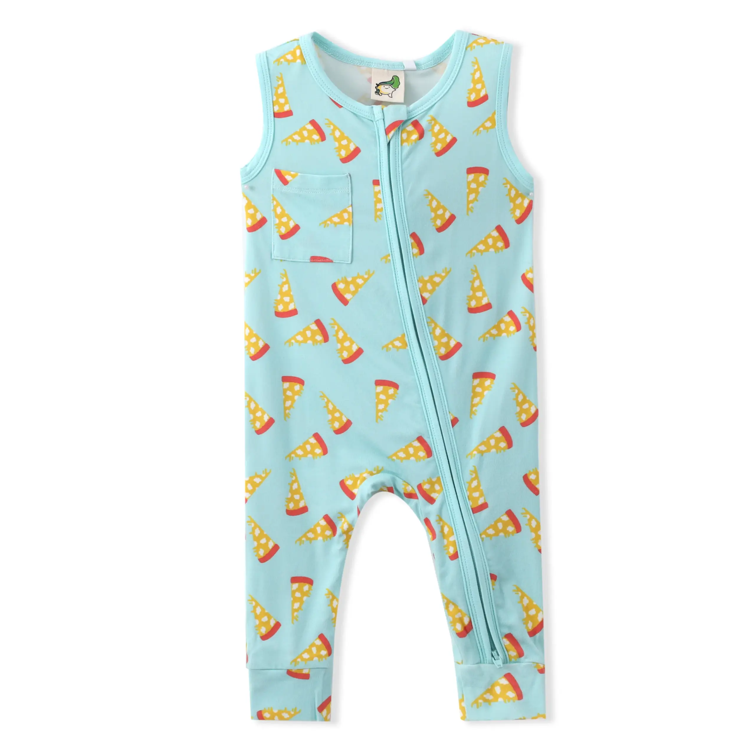 1683760508356833282-7 Baby Sleeveless Romper Bamboo 2-Way Zipper Outfits Footless Pajamas supplier - Image 1