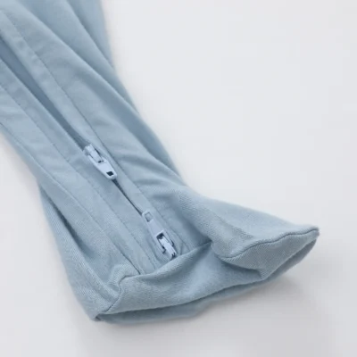 Manufacturer 100% Organic Cotton One-piece Zip Front Romper Jumpsuit baby Pajamas - Image 3