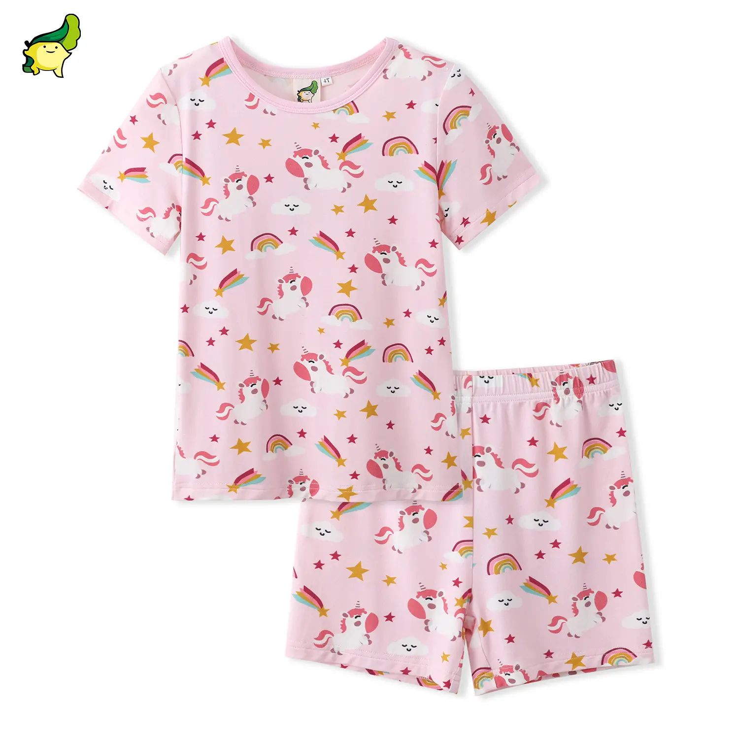 OEM&ODM 100% Organic cotton baby shorts sleepwear sets