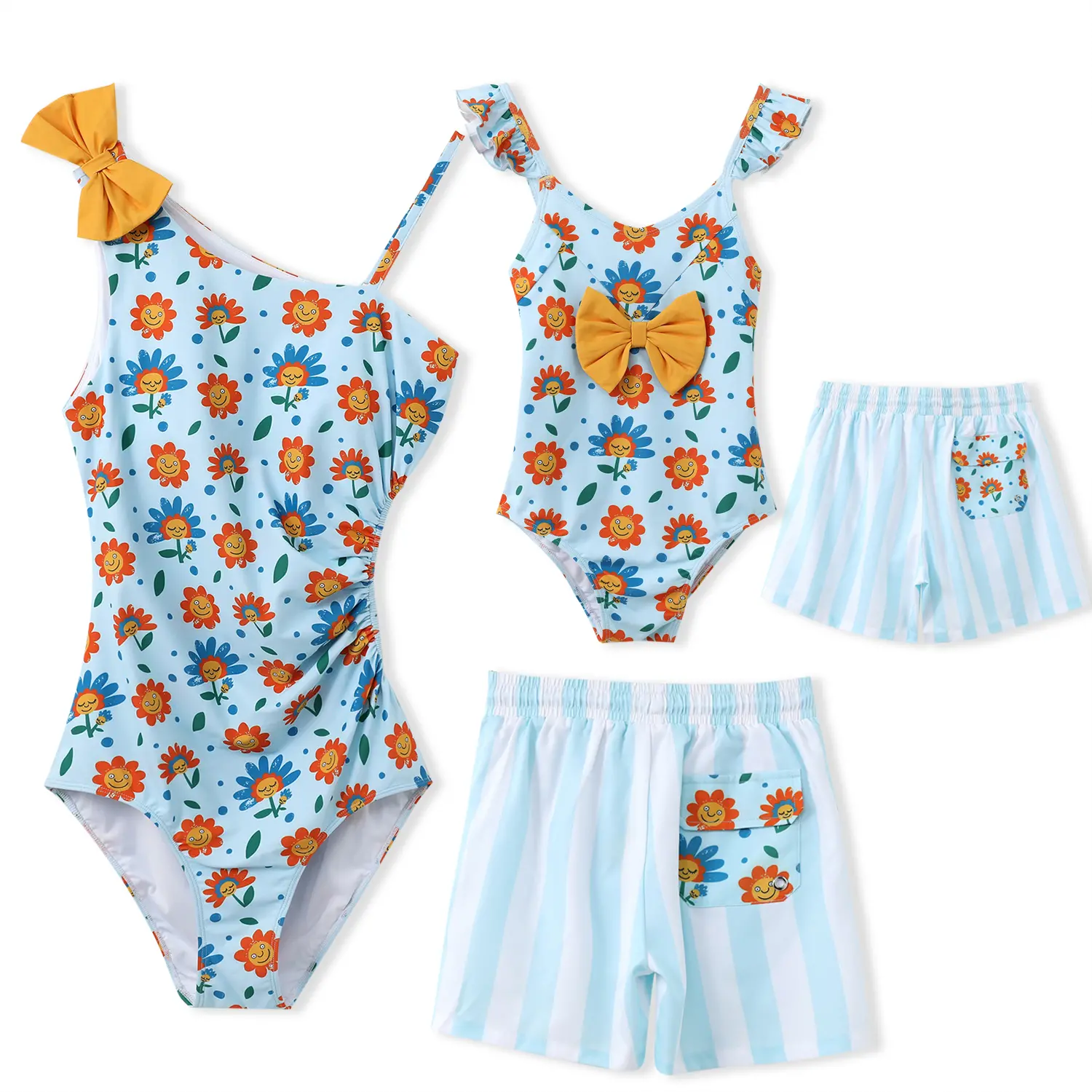 1735226688770424834-2 Custom Family Matching Swimwear One Piece Bathing Suit - Image 1