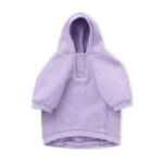 Lavender Fleece Dog Hoodie - Cozy Pet Pullover with Pocket
