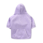 Lavender Fleece Dog Hoodie - Cozy Pet Pullover with Pocket - Image 2