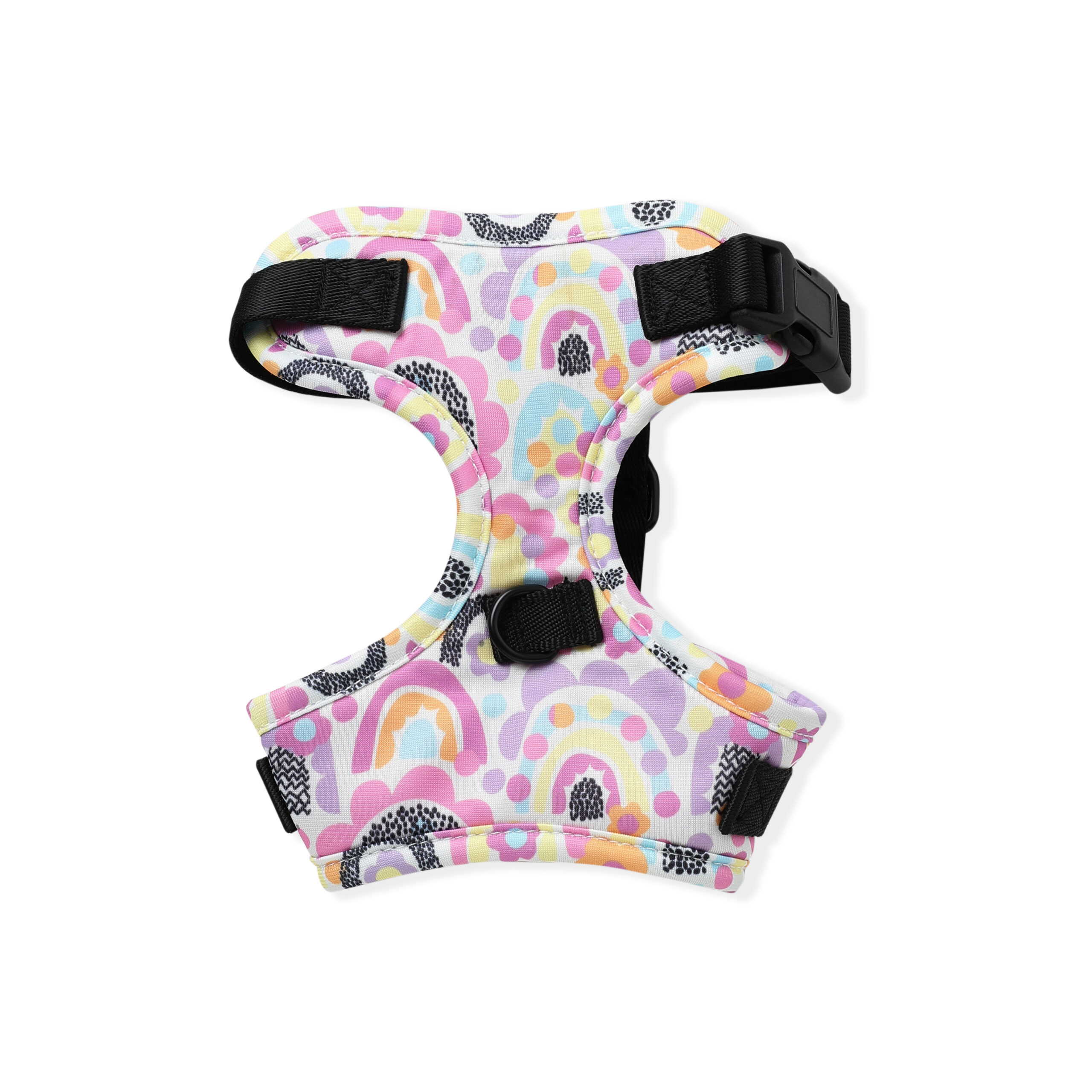 322309023Q Pastel Abstract Print Dog Harness - No-Pull Breathable Pet Vest - Image 1