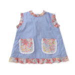 Polka Dot Floral Print Sleeveless Top & Ruffled Shorts Set for Girls