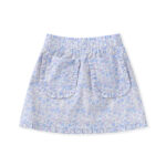 Pastel Ditsy Floral Skirt with Ruffled Accents for Girls