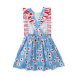 Sweet Daisy Print Sleeveless Dress with Ruffled Trim for Kids - Image 3