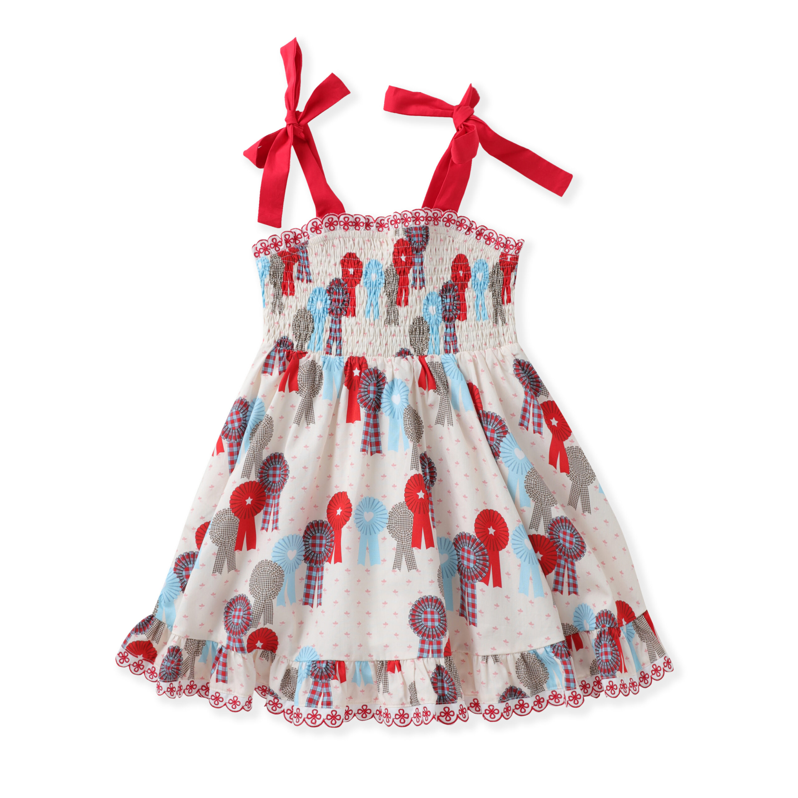 371A7872 Retro-Inspired Floral Tiered Tie-Strap Dress (Designer Style) - Image 1